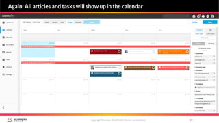 copyright Scompler GmbH (alle Rechte vorbehalten) 69
Again: All articles and tasks will show up in the calendar
 