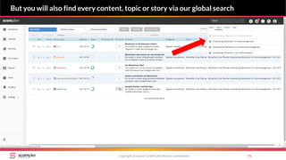 copyright Scompler GmbH (alle Rechte vorbehalten) 75
But you will also find every content, topic or story via our global search
 