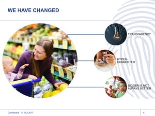 4
TRANSPARENCY
HYPER-
CONNECTED
BIGGER IS NOT
ALWAYS BETTER
Confidential © SCI 2017
WE HAVE CHANGED
 