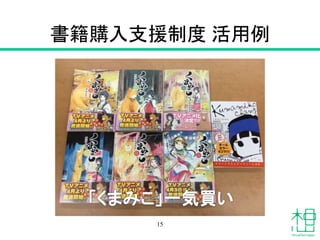 書籍購入支援制度 活用例
15
 