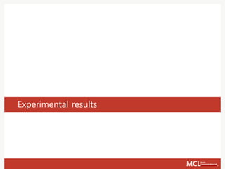 Experimental results
 