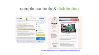 sample contents & distribution
http://www.ahyari.net/fasilitas-paket-tour-di-flocations/
http://www.honeylizious.com/2014/10/paket-liburan-flocations-khusus-ke.html
 