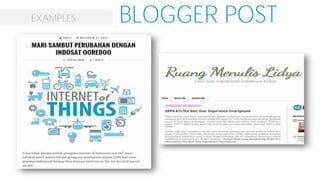 EXAMPLES BLOGGER POST
 