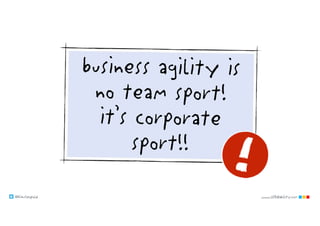 @klausleopold www.LEANability.com
business agility is
no team sport!
it’s corporate
sport!!
 