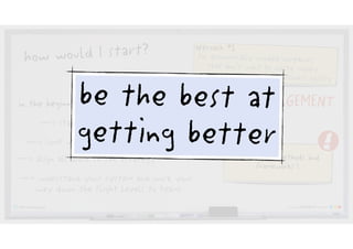 www.LEANability.com@klausleopold
in the beginning you only need one agile team:
how would I start?
—> start with strategic portfolio management
—> limit work in the entire organization
—> align all work to the strategy
approach #2
for economically minded companies
- that don’t want to waste money
- that want to achieve business agility
! kill (agile) methods and
frameworks !
TOP MANAGEMENT
—> understand your system and work your
way down the Flight Levels to teams
be the best at
getting better
 