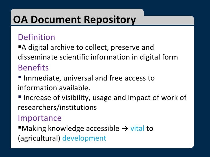 Image result for open access repository definition