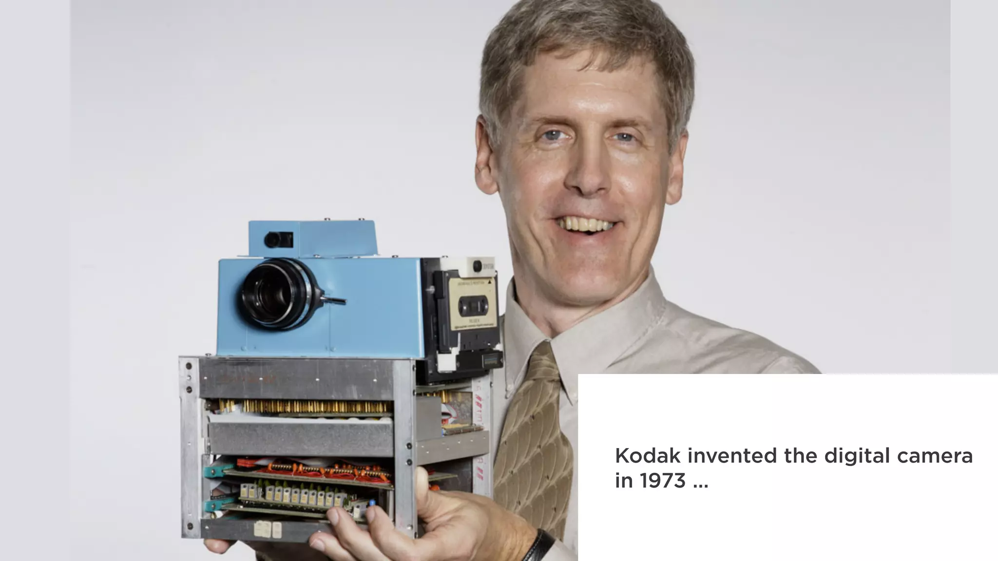 Kodak invented the digital camera
in 1973 …
 