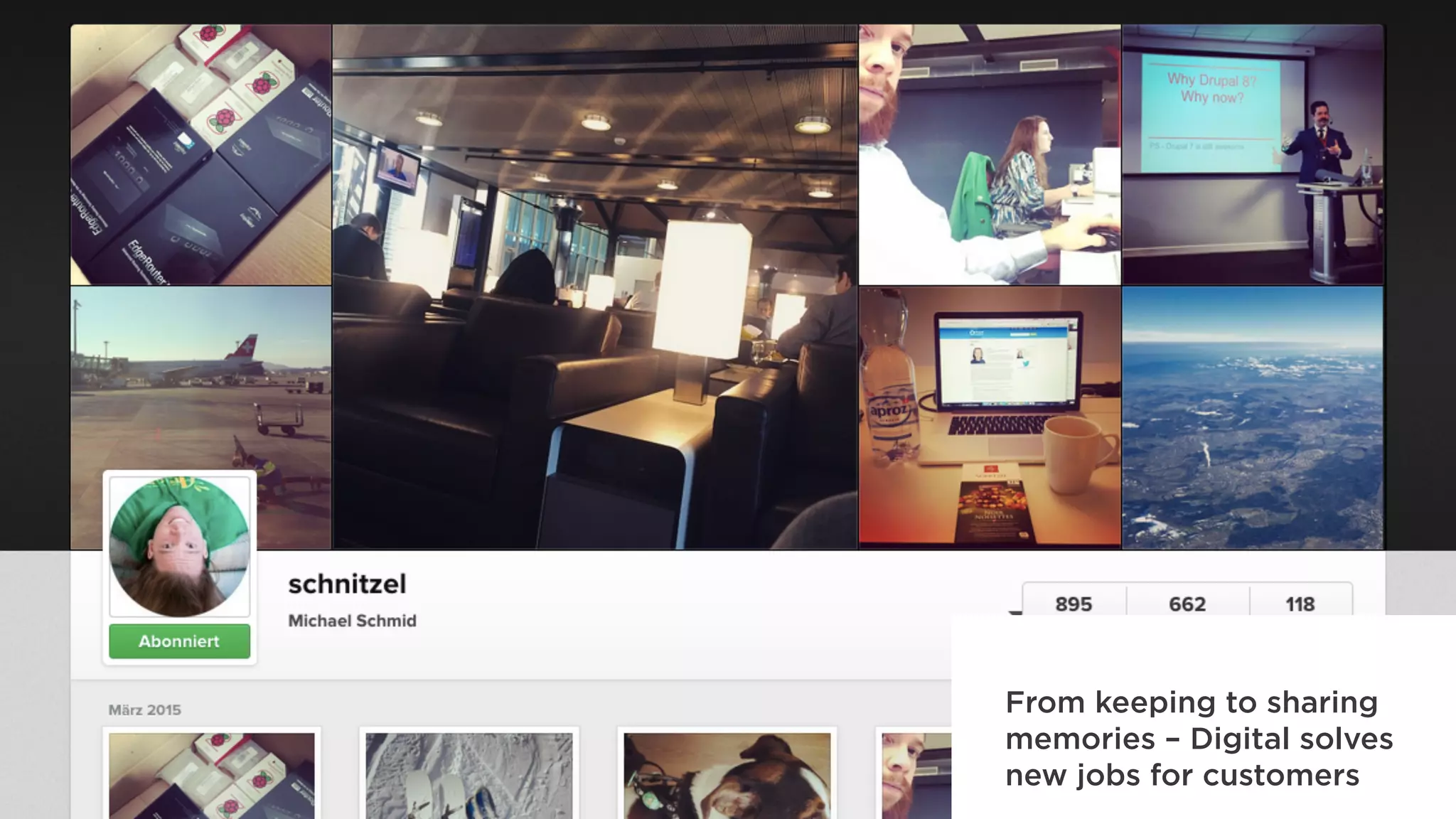 From keeping to sharing
memories – Digital solves
new jobs for customers
 