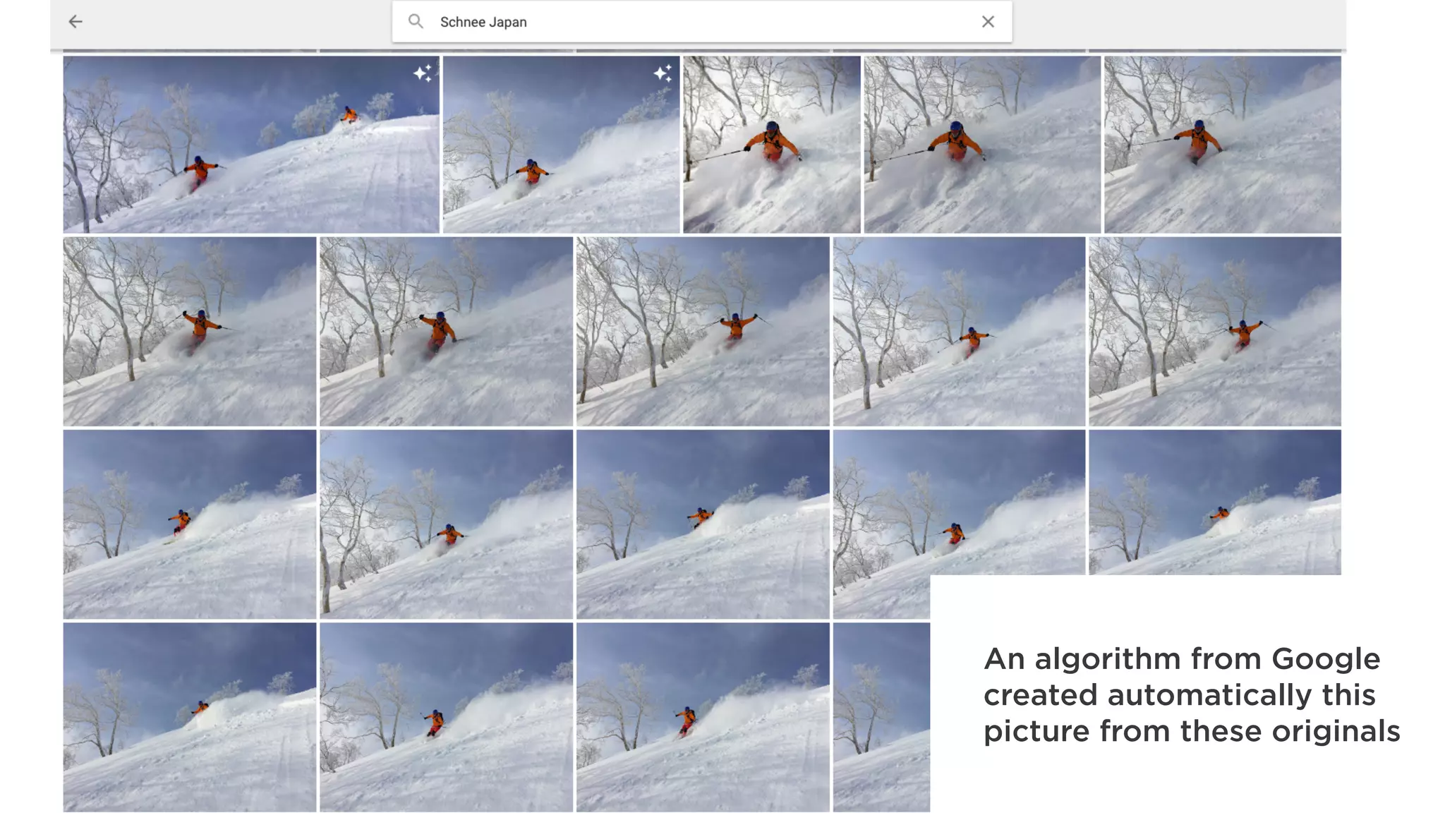 An algorithm from Google
created automatically this
picture from these originals
 