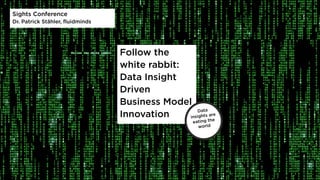 Sights Conference
Dr. Patrick Stähler, fluidminds
Follow the
white rabbit:
Data Insight
Driven
Business Model
Innovation
 