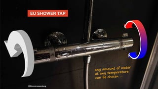   EU SHOWER TAP 
@BennoLoewenberg
any amount of water
at any temperature
can be chosen …
 