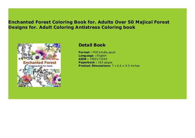 Enchanted Forest Coloring Book For Adults Over 50 Majical Forest Des