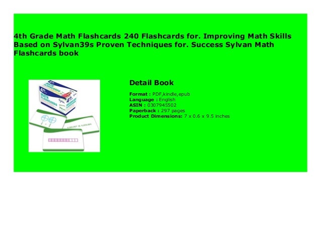 4th Grade Math Flashcards 240 Flashcards For Improving Math Skills B