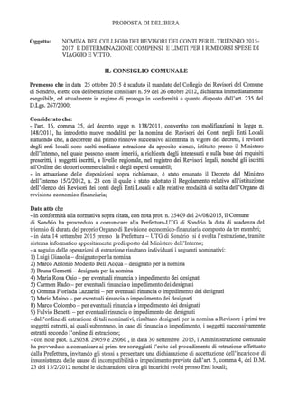 Consiglio Comunale 30 ottobre 2015