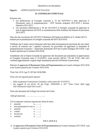 Consiglio Comunale 30 ottobre 2015