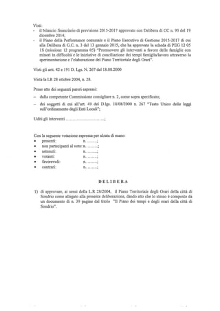 Consiglio Comunale 30 ottobre 2015