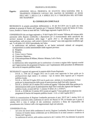 Consiglio Comunale 30 ottobre 2015