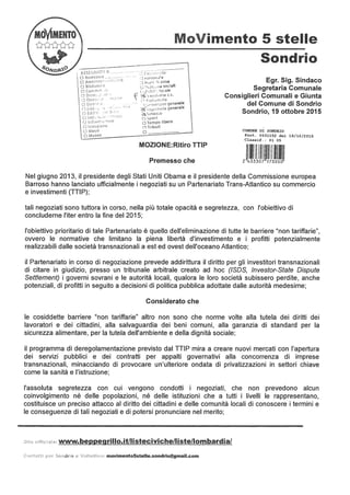 Consiglio Comunale 30 ottobre 2015