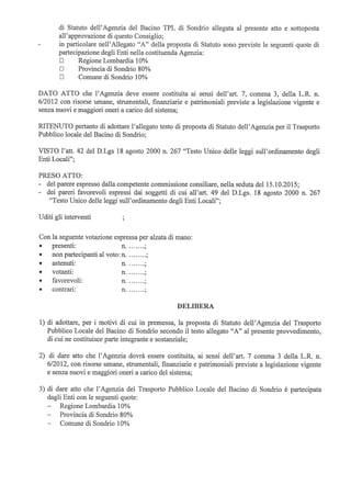 Consiglio Comunale 30 ottobre 2015