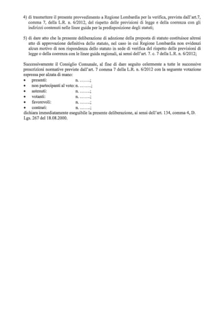 Consiglio Comunale 30 ottobre 2015