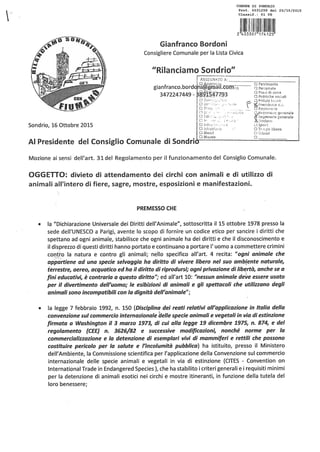 Consiglio Comunale 30 ottobre 2015