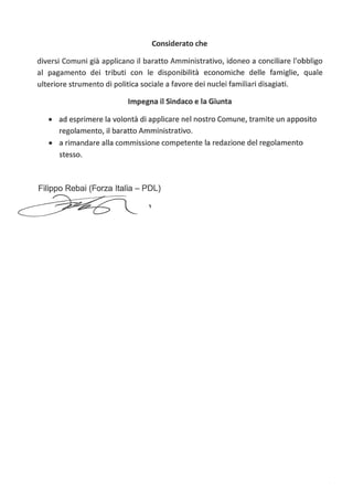 Consiglio Comunale 30 ottobre 2015