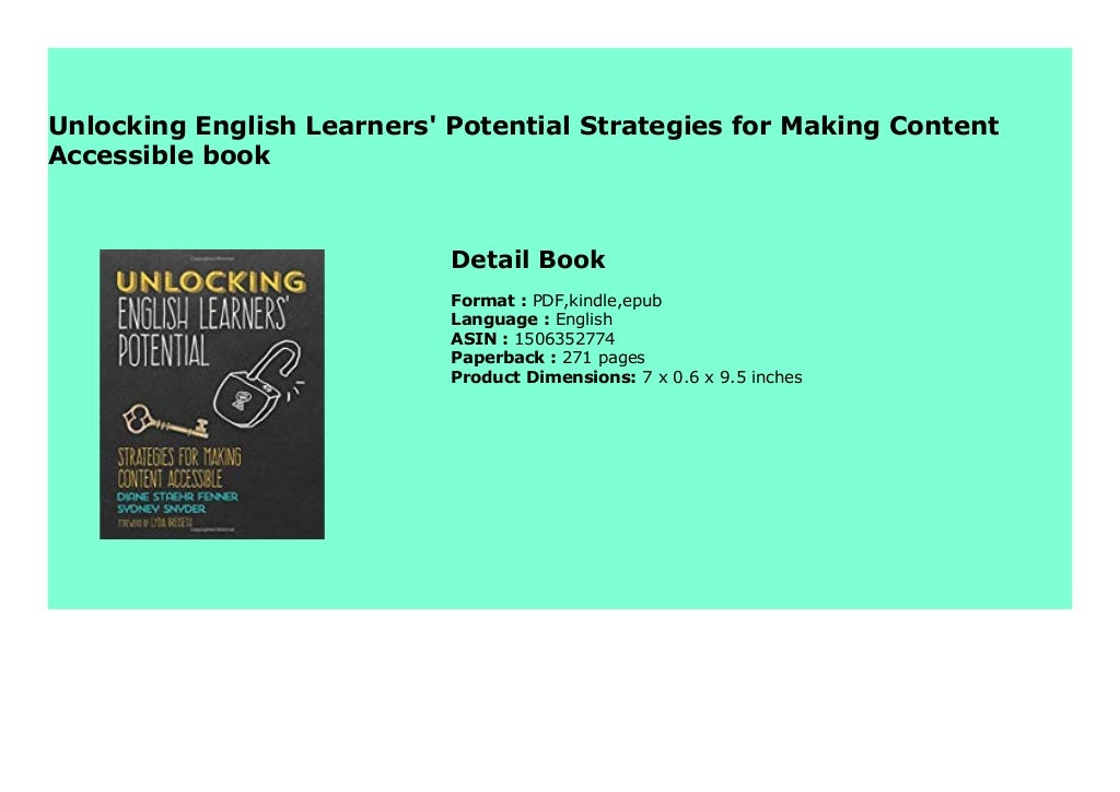 Unlocking English Learners' Potential Strategies for Making Content ...