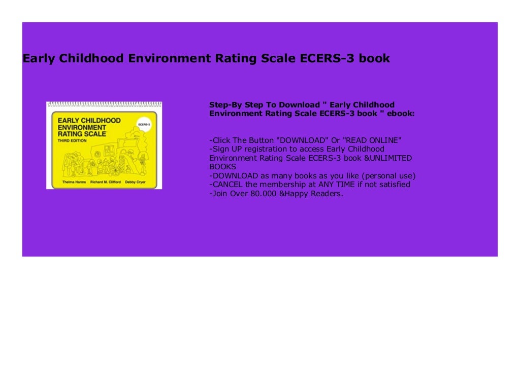 Early Childhood Environment Rating Scale ECERS 3 Book 776
