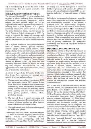 Applications of IoT in Manufacturing | PDF