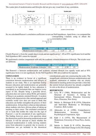 A Study of the Modernization and the Academic Oriented Lifestyle of B ...