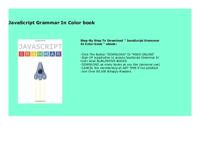 JavaScript Grammar In Color book 566
