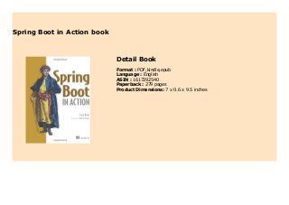 spring boot in action book