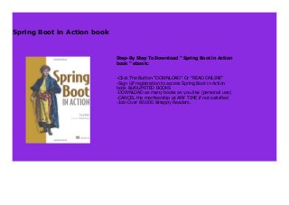 spring boot in action book