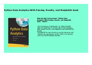Python Data Analytics With Pandas, NumPy, and Matplotlib book 218