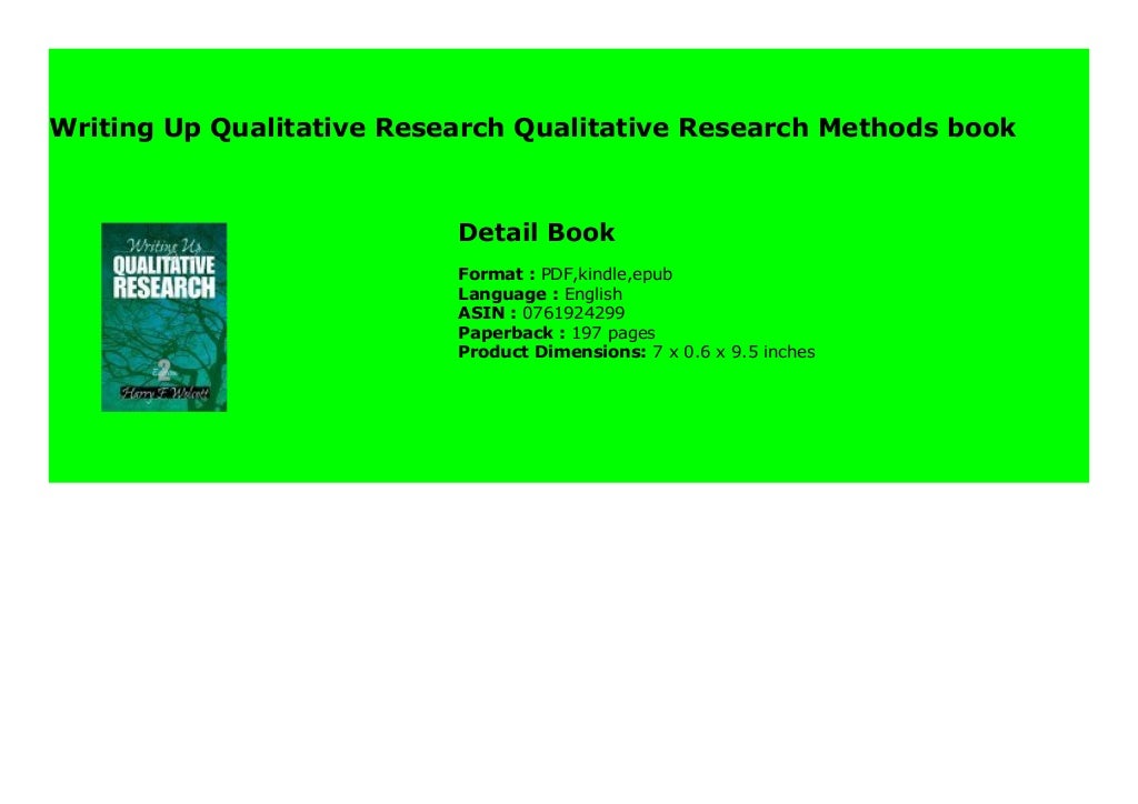 writing up qualitative research wolcott pdf