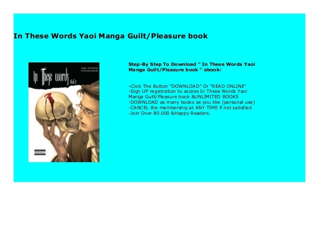 In These Words Yaoi Manga Guilt Pleasure Book 348