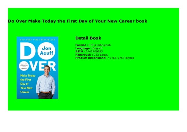 Make Today the First Day of Your New Career Do Over