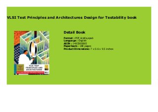 VLSI Test Principles and Architectures Design for Testability book 145