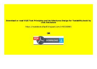 VLSI Test Principles and Architectures Design for Testability book 145