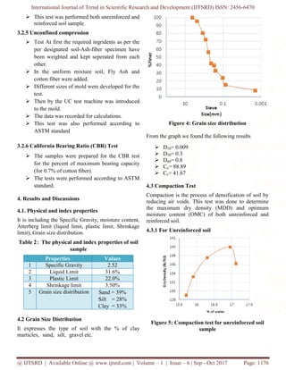 Soil Stabilization using Fly Ash and Cotton Fiber | PDF