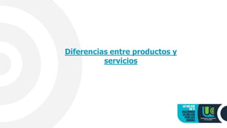 Diferencias entre productos y
servicios
 