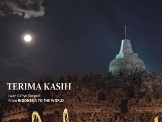 61
Iwan Cahyo Suryadi
From INDONESIA TO THE WORLD
 