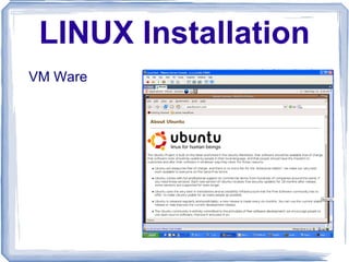 LINUX Installation VM Ware 