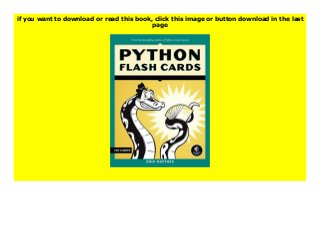 Python Flash Cards Syntax, Concepts, and Examples book 279