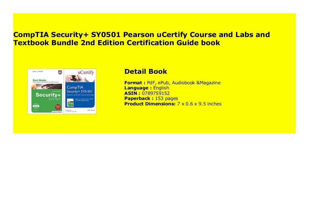 CompTIA Security+ SY0501 Pearson uCertify Course and Labs and Textbook Bundle 2nd Edition
