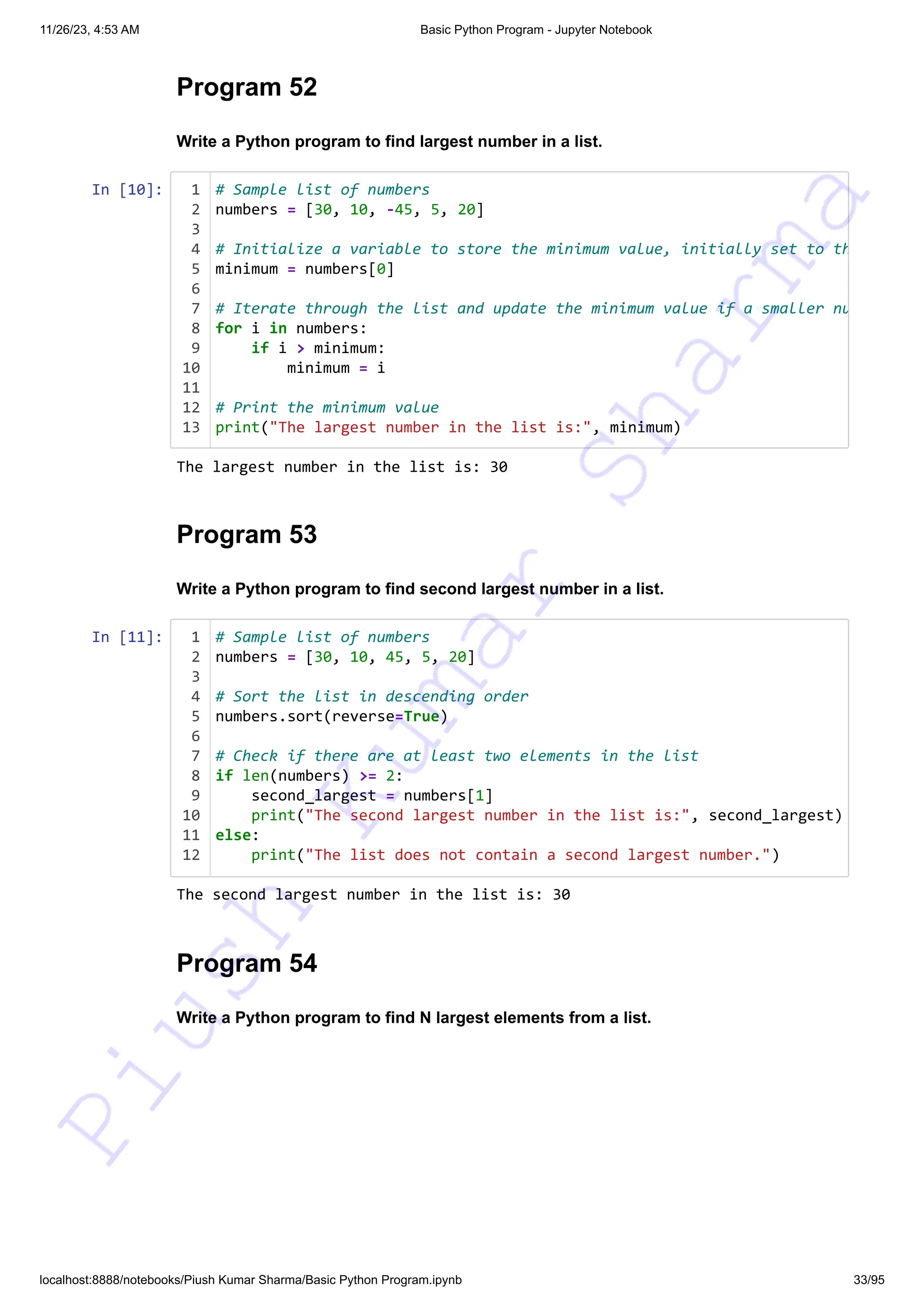140+ Basic Python Programs This resource can assist you in preparing ...