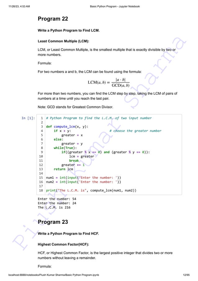 140+ Basic Python Programs This resource can assist you in preparing ...