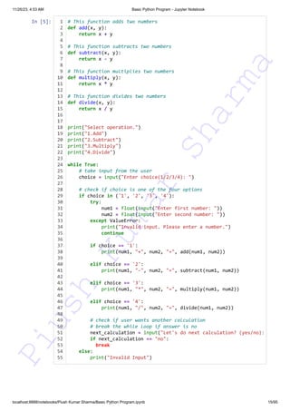 140+ Basic Python Programs This resource can assist you in preparing ...
