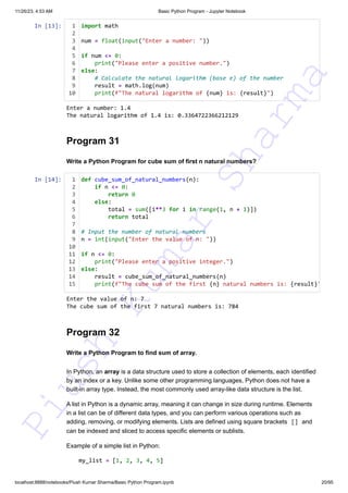 140+ Basic Python Programs This resource can assist you in preparing ...