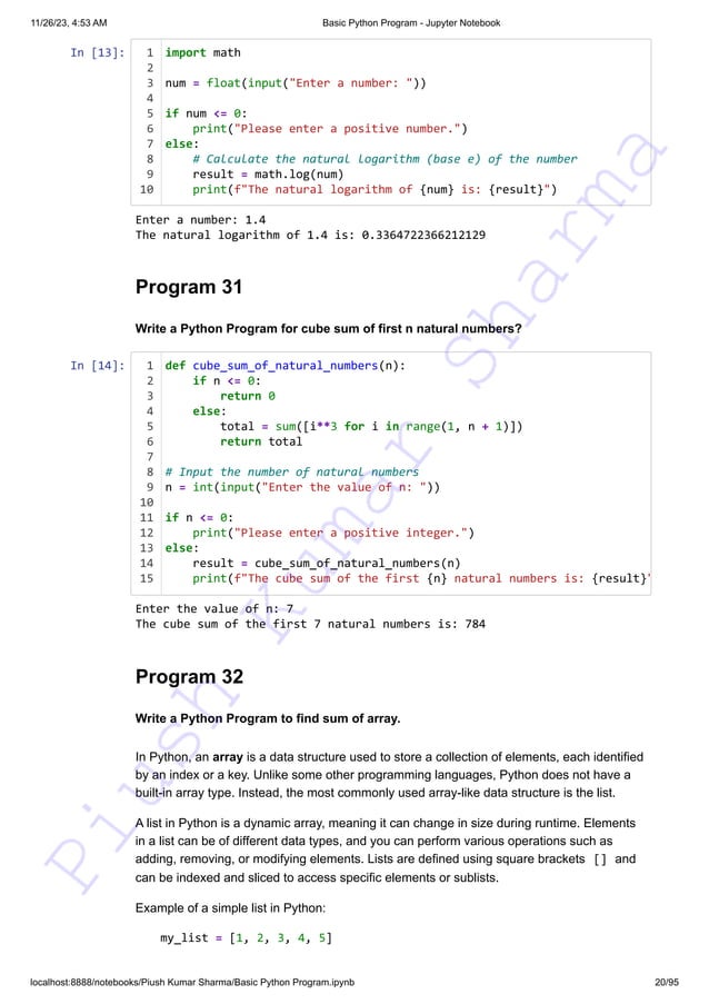 140+ Basic Python Programs This resource can assist you in preparing ...